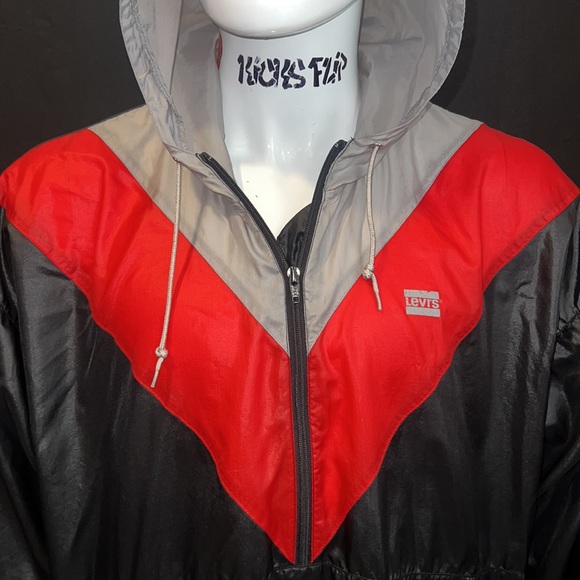 Vintage 80's Levi's Lightweight Track Jacket Pullover - Picture 3 of 7